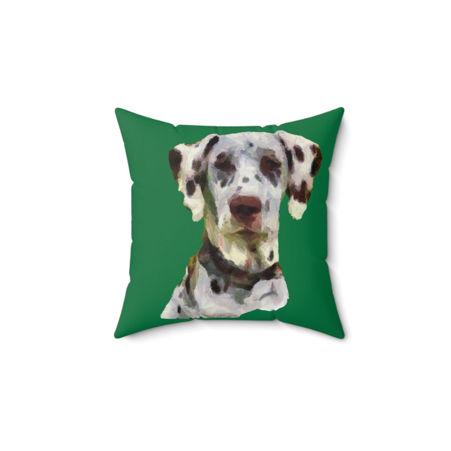 Dalmatian Impressionistic Spun Polyester Throw Pillow