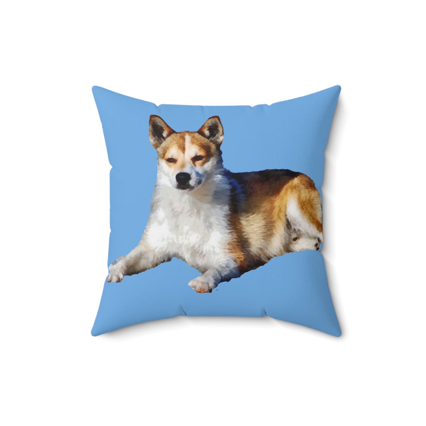 Norwegian Lundehund Spun Polyester Throw Pillow