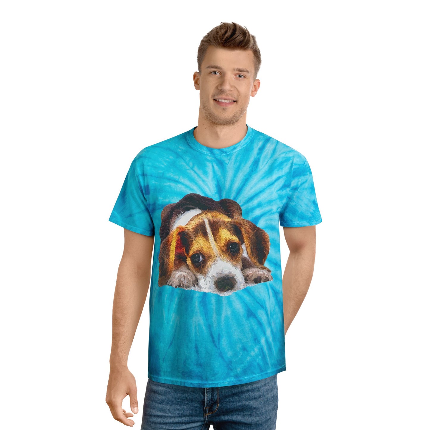 Beagle 'Daisy Mae' Unisex Cotton Tie-Dye Tee, Cyclone