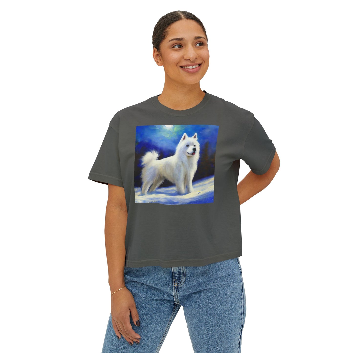 American Eskimo Dog Women's Oversized Boxy Tee