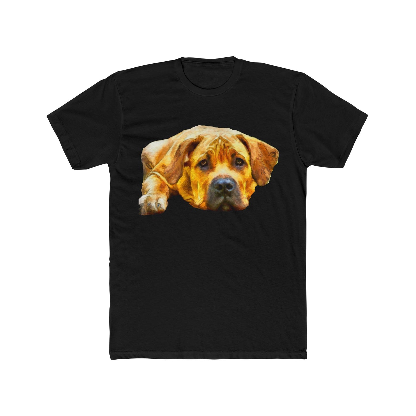 Boerboel Men's Fitted Cotton Crew Tee: Embrace Comfort and Style