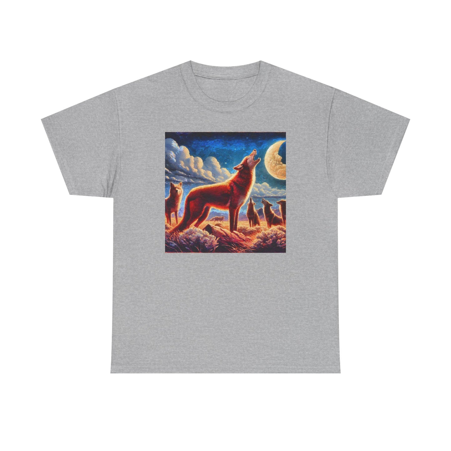 Coyotees in Moonlight Unisex Heavy Cotton Tee