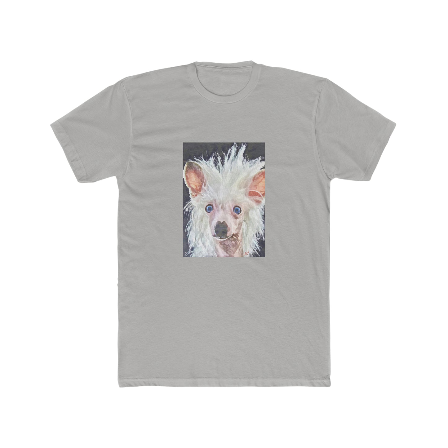 Chinese Crested Men's Fitted Cotton Crew Tee