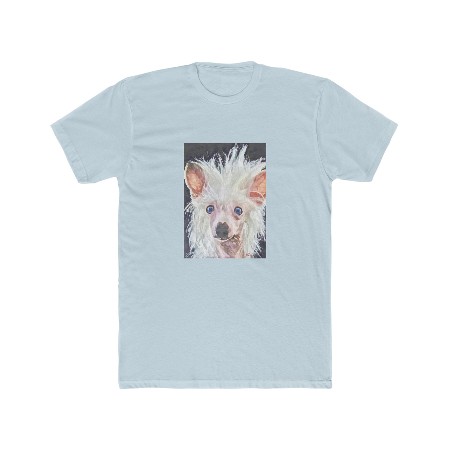 Chinese Crested Men's Fitted Cotton Crew Tee