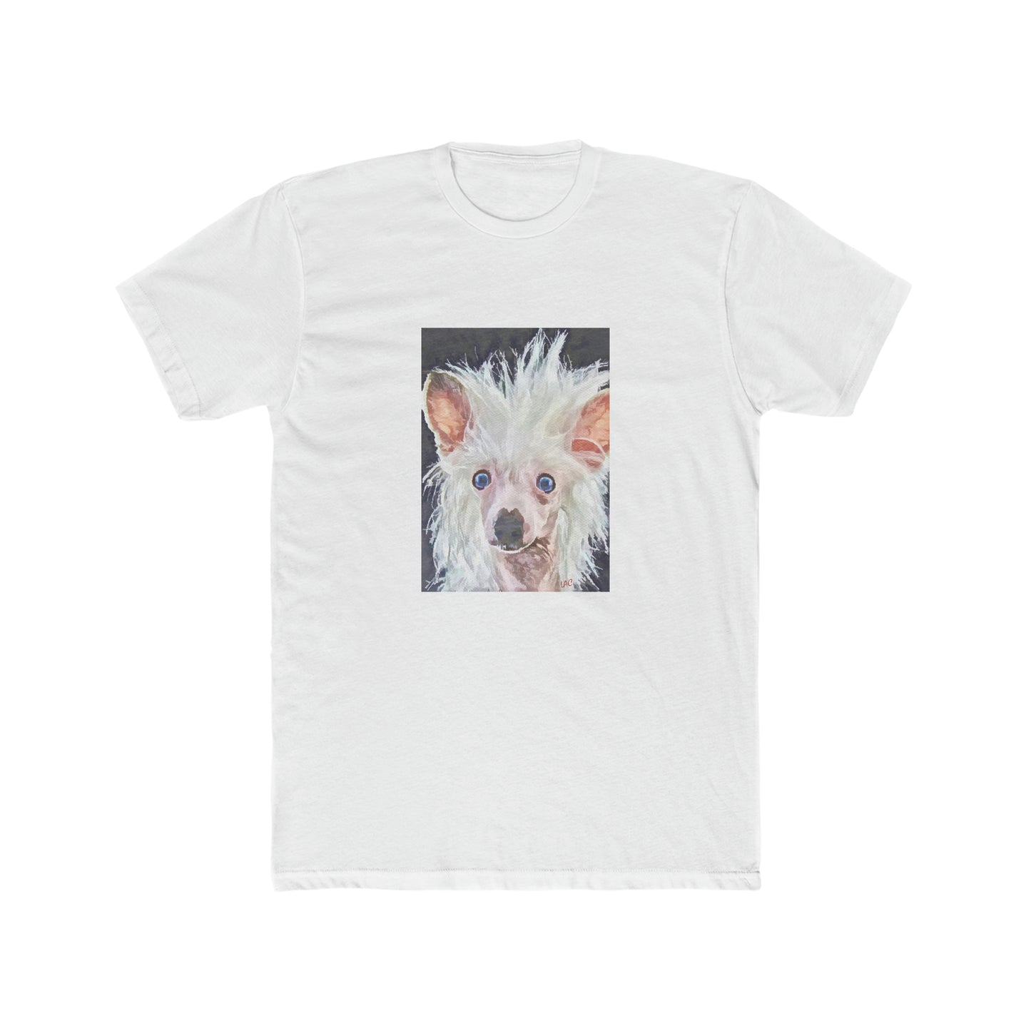 Chinese Crested Men's Fitted Cotton Crew Tee