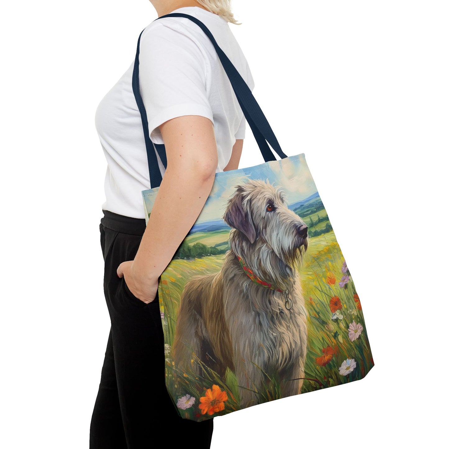 Irish Wolfhound Polyester Tote Bag (AOP)