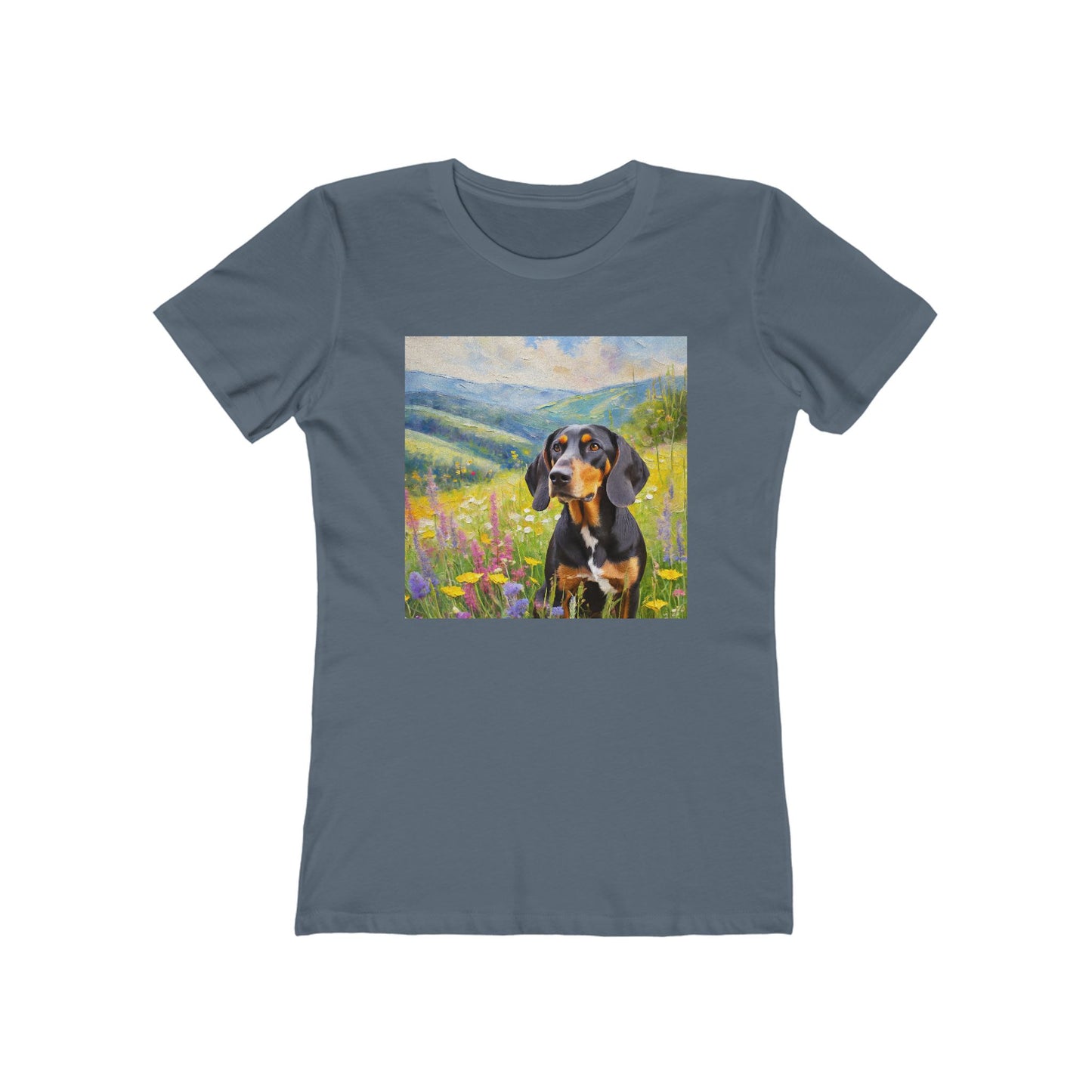Black & Tan Coonhound Women's Slim Fitted Tee