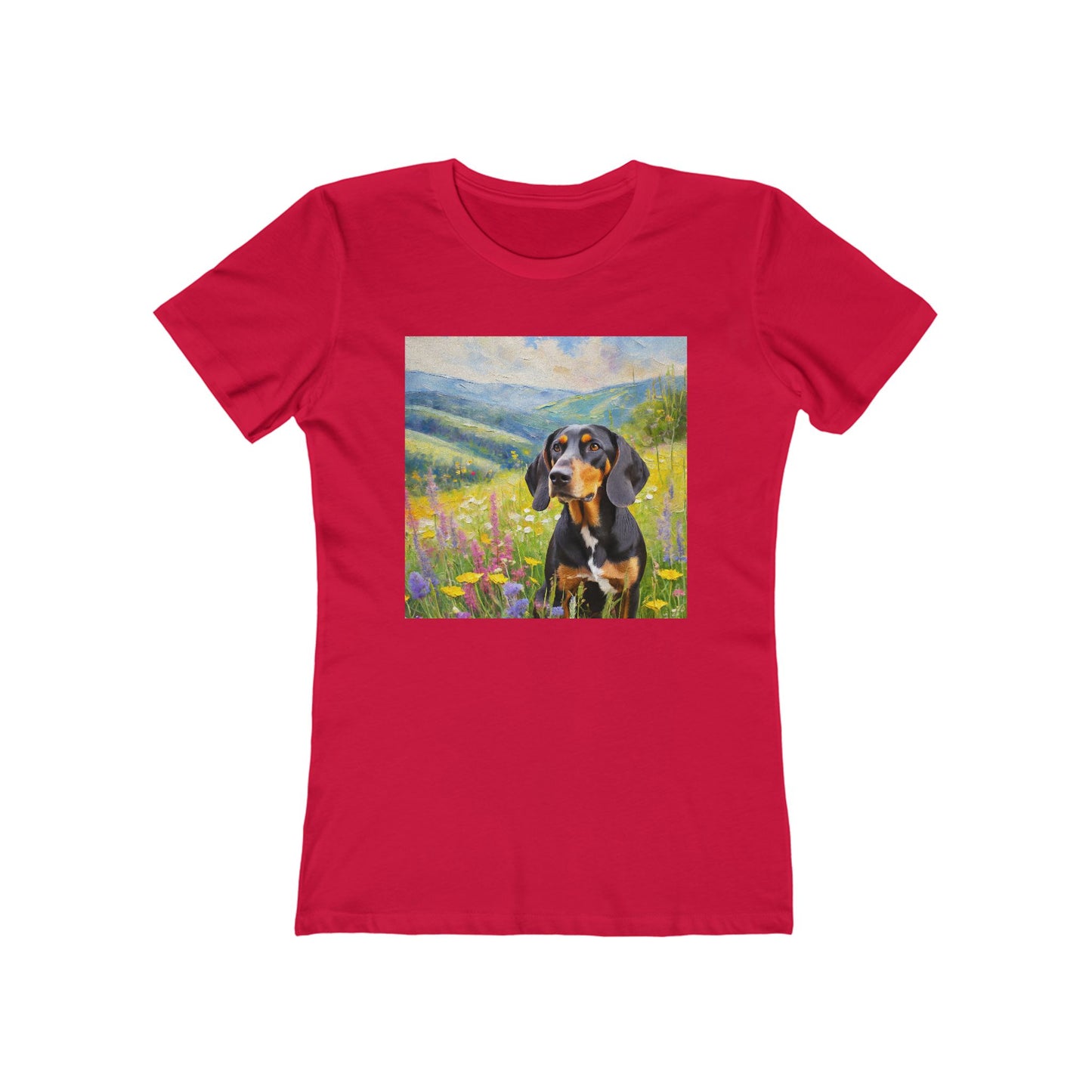 Black & Tan Coonhound Women's Slim Fitted Tee
