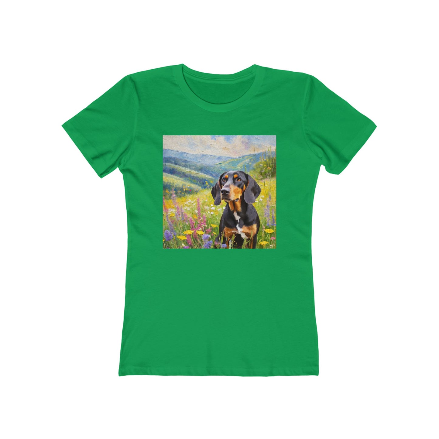 Black & Tan Coonhound Women's Slim Fitted Tee