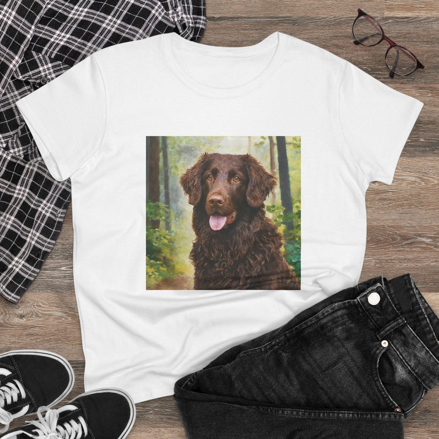 Curly-Coated Retriever Women's Midweight Cotton Tee