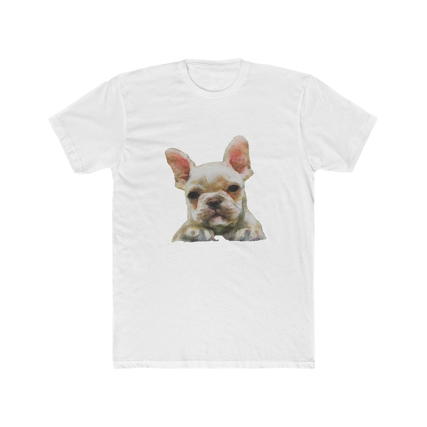 French Bulldog 'Bouvier' Men's Fitted Cotton Crew Tee