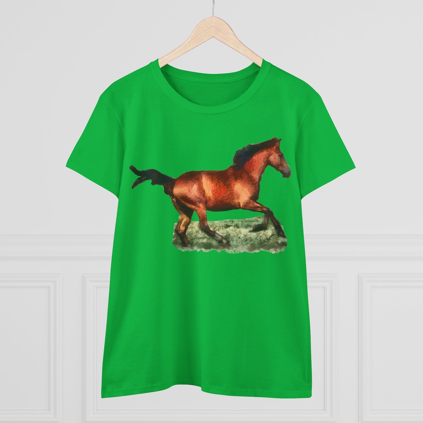 Horse 'Sam' Women's Midweight Cotton Tee