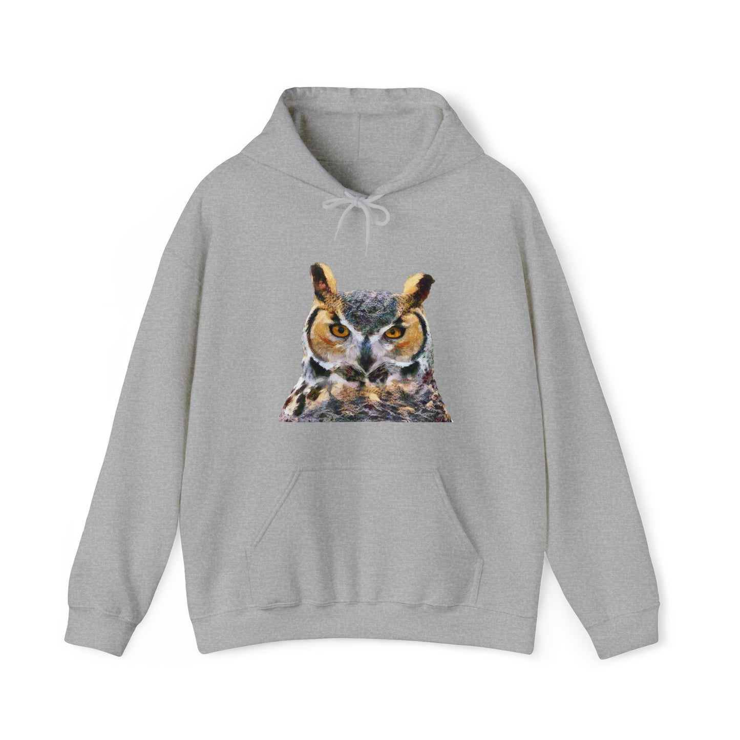 Great Horned Owl 'Hooty' Unisex 50-50 Hoodie