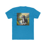 Portuguese Water Dog --  Men's Fitted Cotton Crew Tee