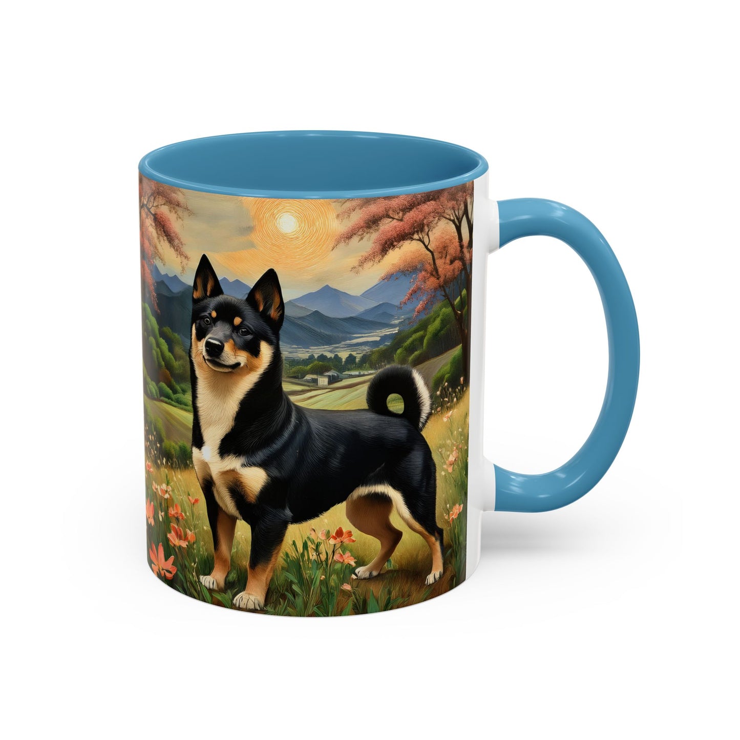 Shiba Inu - Black and Tan -- Ceramic Accent Coffee Mug (11, 15oz)