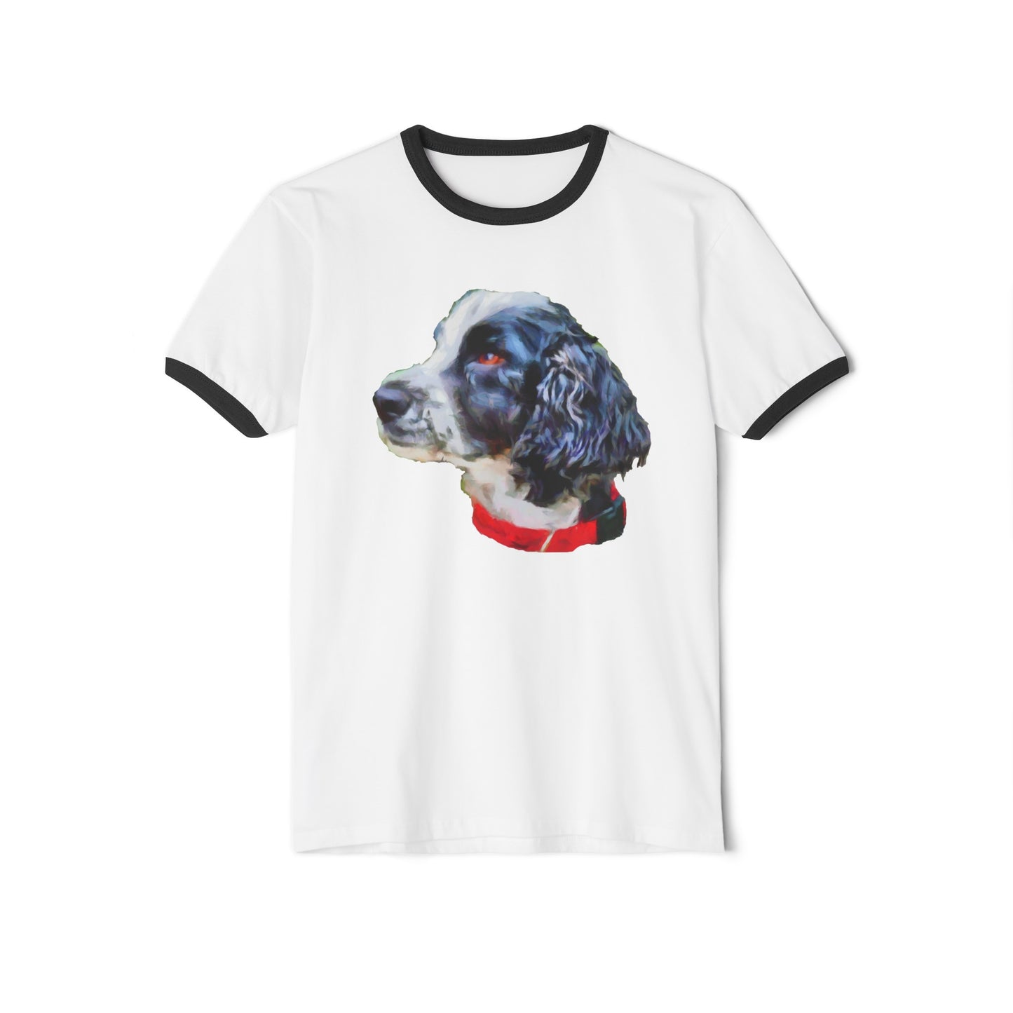Sophisticated English Cocker Spaniel Cotton Ringer T-Shirt