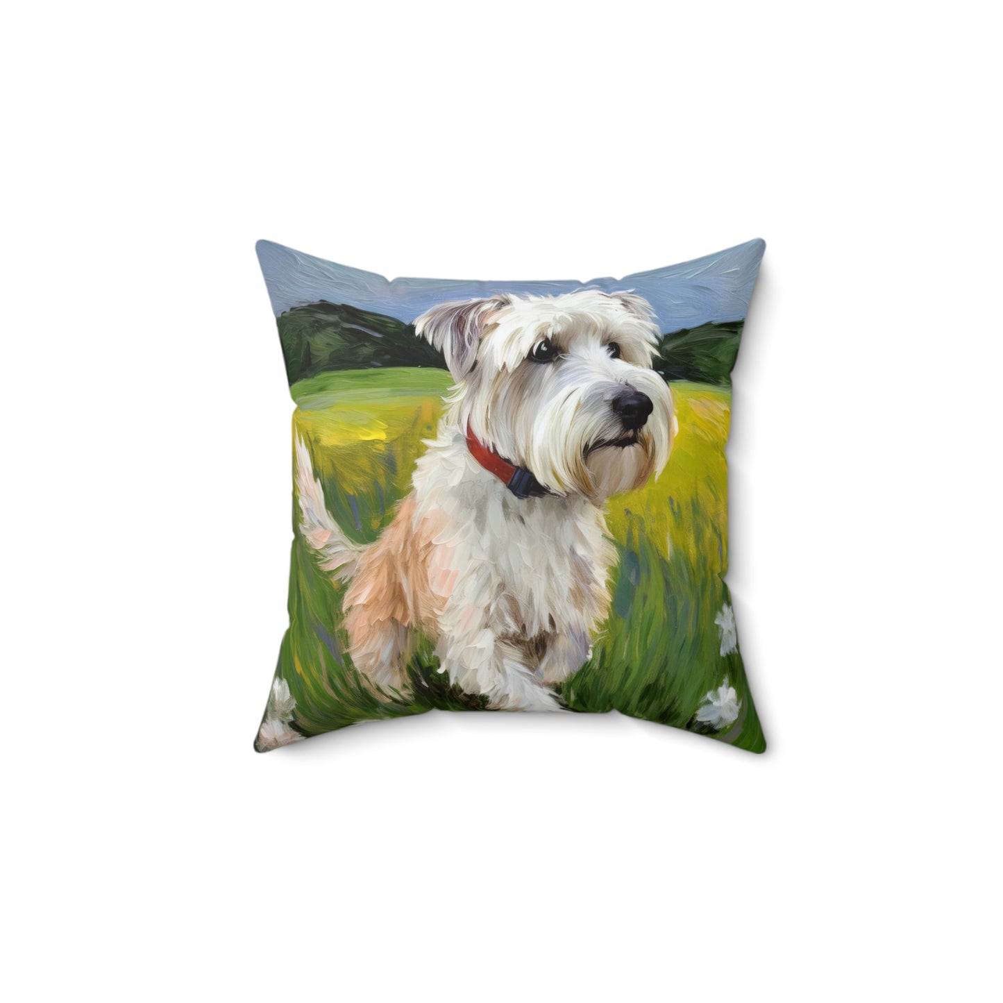 Dandie Dinmont Terrier - Spun Polyester Throw Pillow