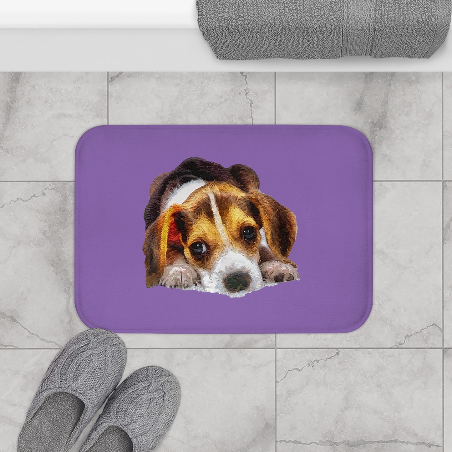 Beagle 'Daisy Mae' Bathroom Rug Mat