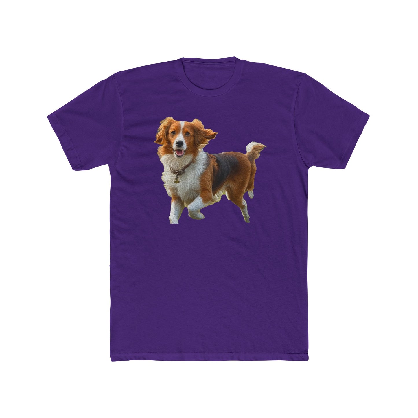 Nederlandse Kooikerhondje Men's Fitted Cotton Crew Tee