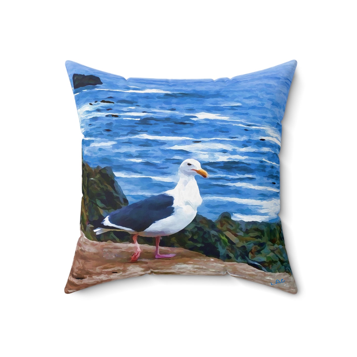 Bodega Seagull Spun Polyester Throw Pillow