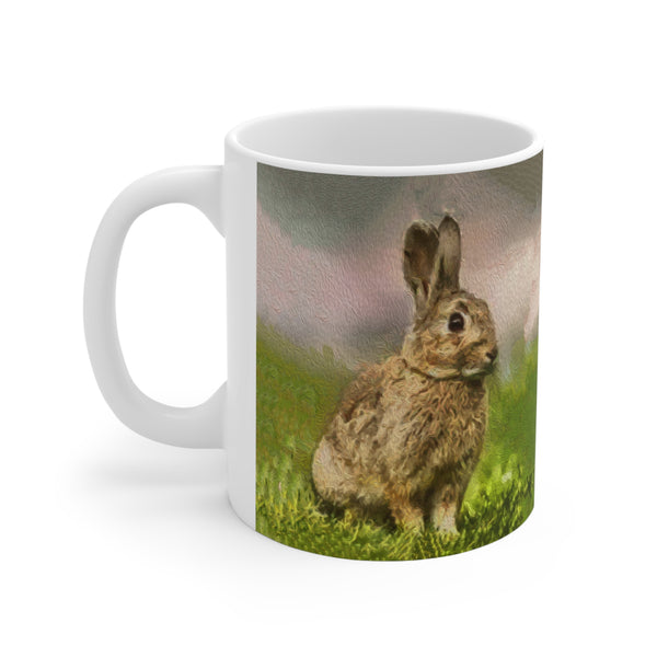 Rabbit 'Clover'   -  Ceramic Mug 11oz