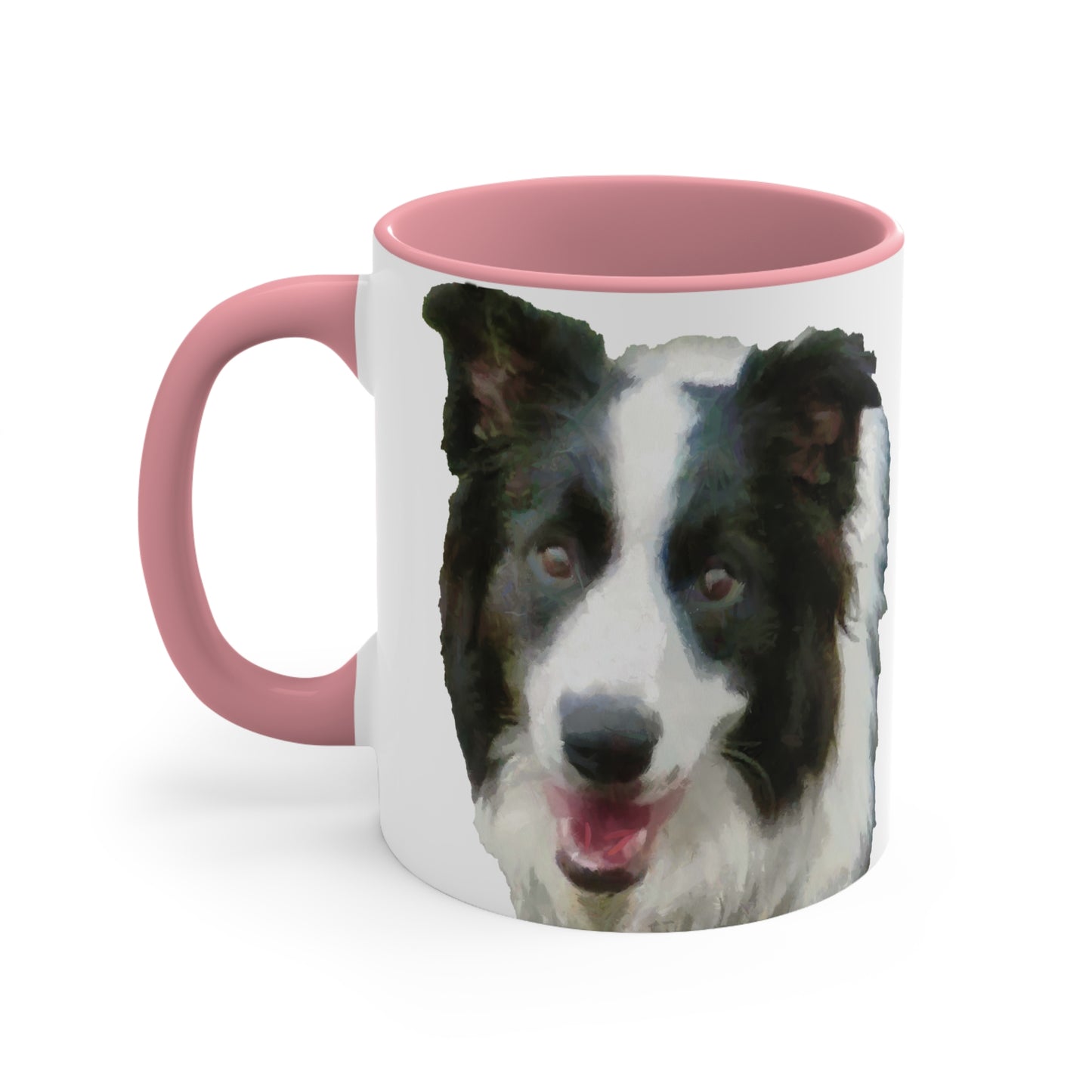 Border Collie Charm: Ceramic Accent Coffee Mug, 11oz