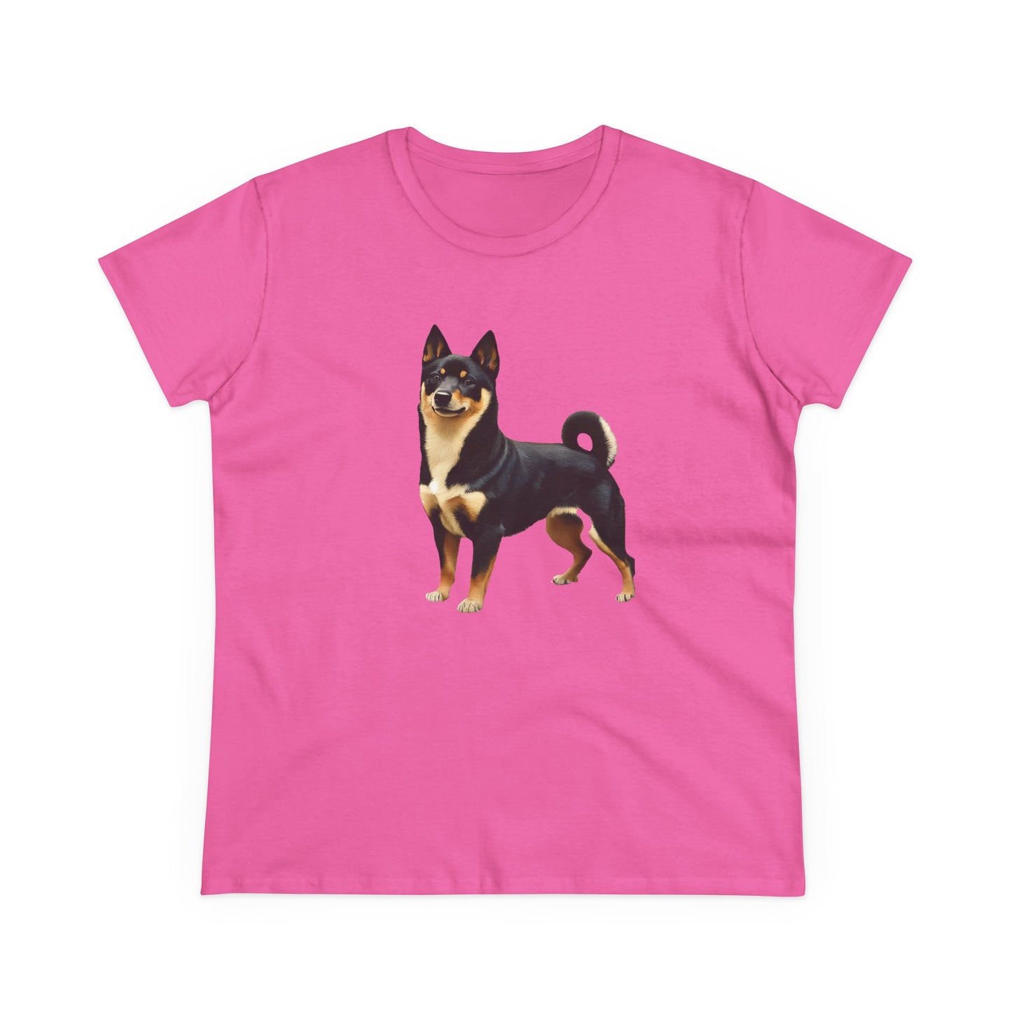 Black & Tan Shiba Inu -- Women's Midweight Cotton Tee
