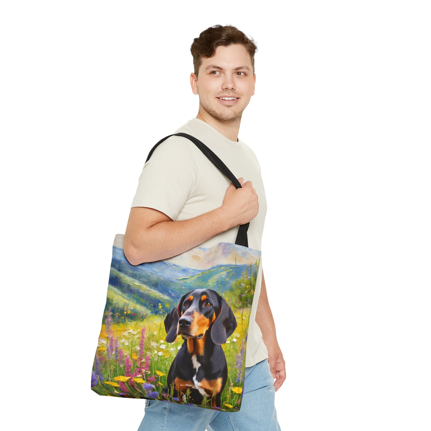 Black & Tan Coonhound Tote Bag