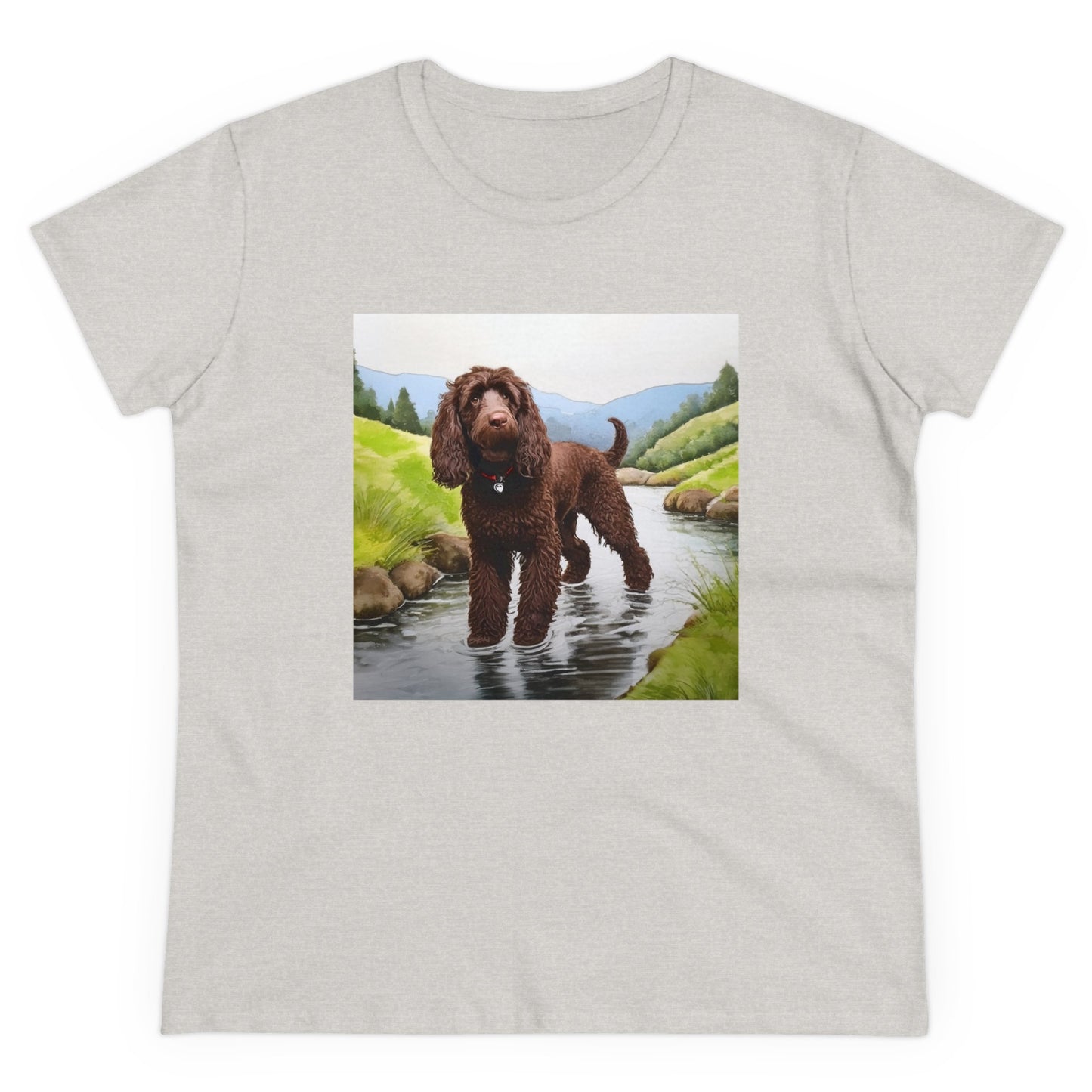 Irish Water Spaniel Women's Midweight Cotton Tee