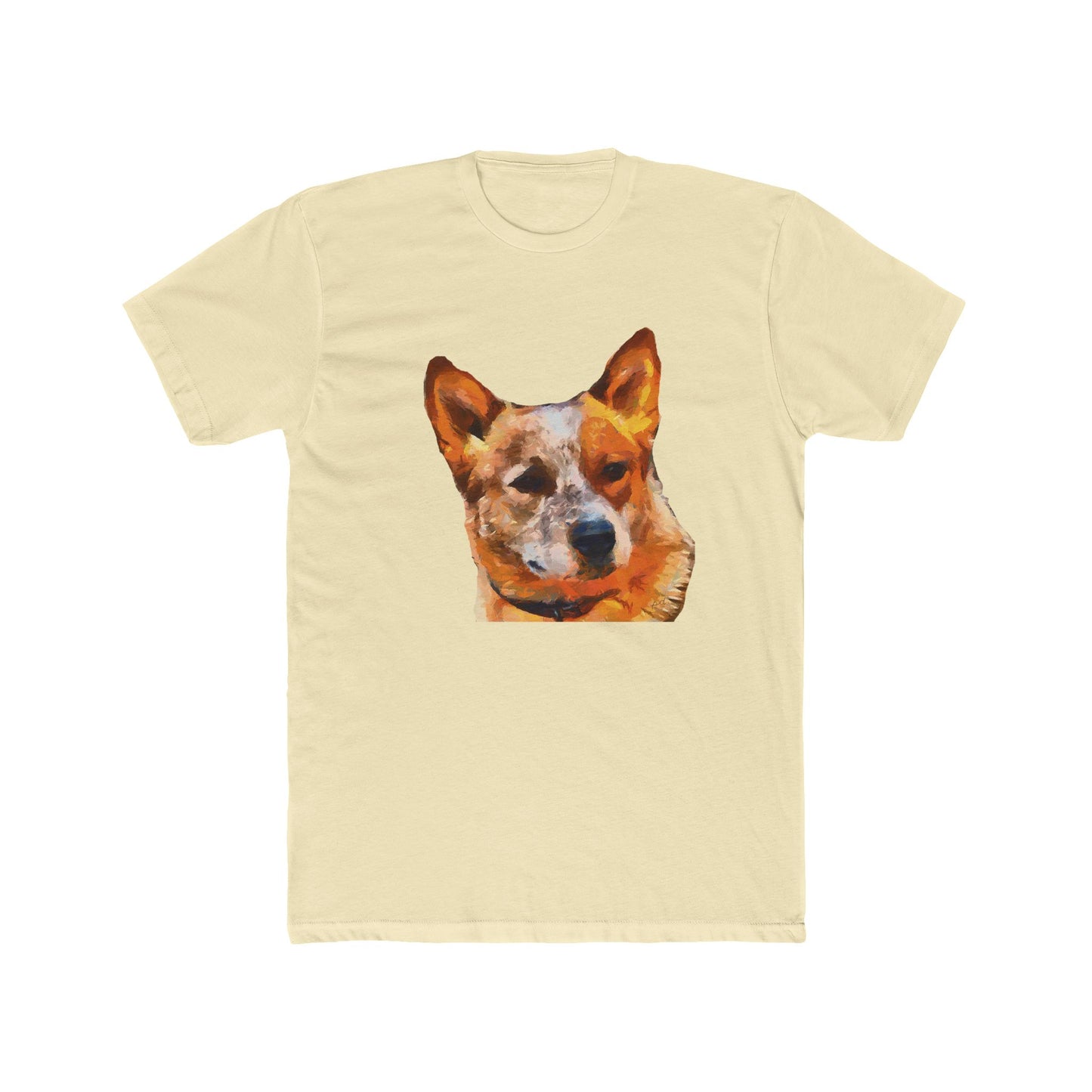 Red Heeler - Australian Cattle Dog - Men's Fitted Cotton Crew Tee