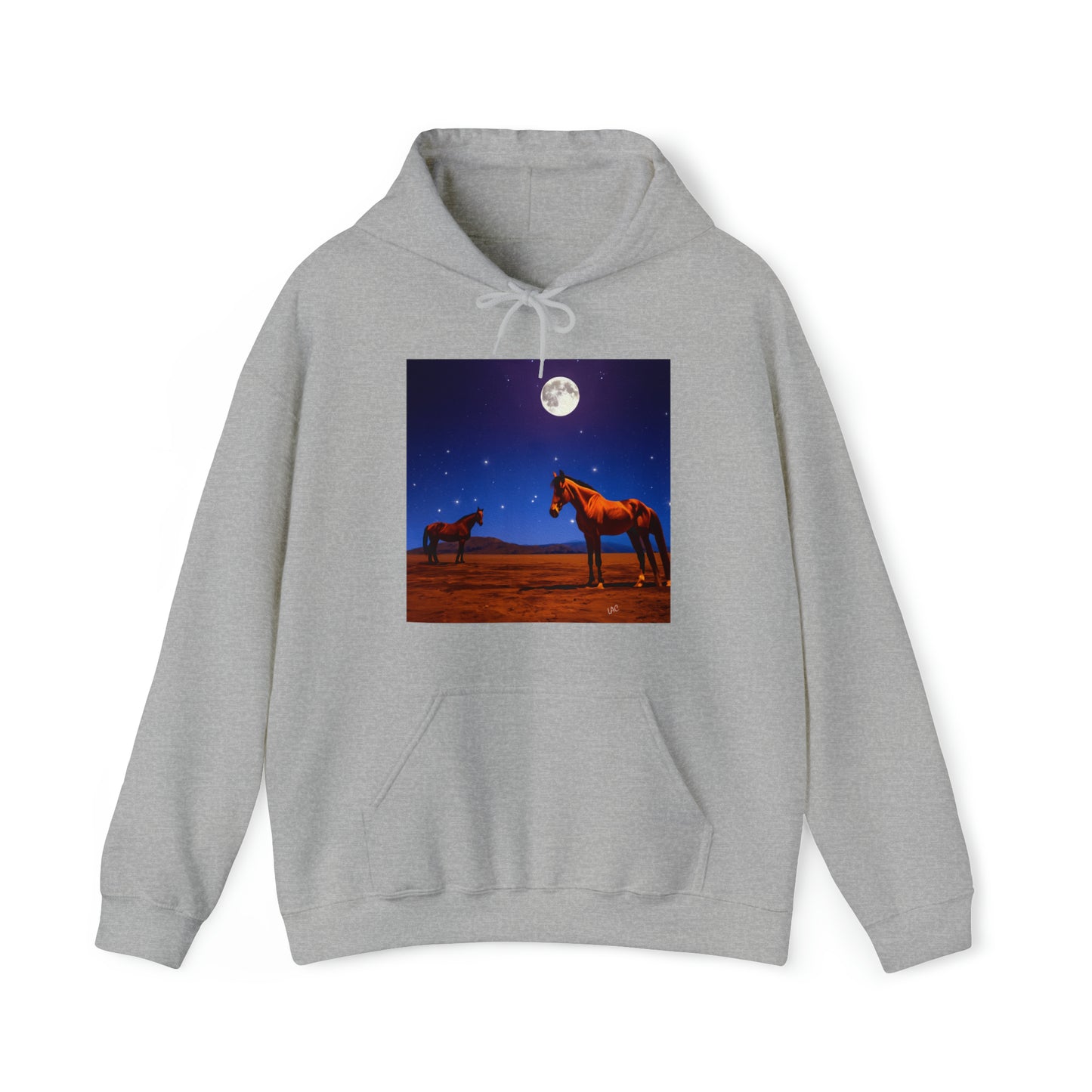 Moonlight Horses Unisex 50/50 Hooded Sweatshirt
