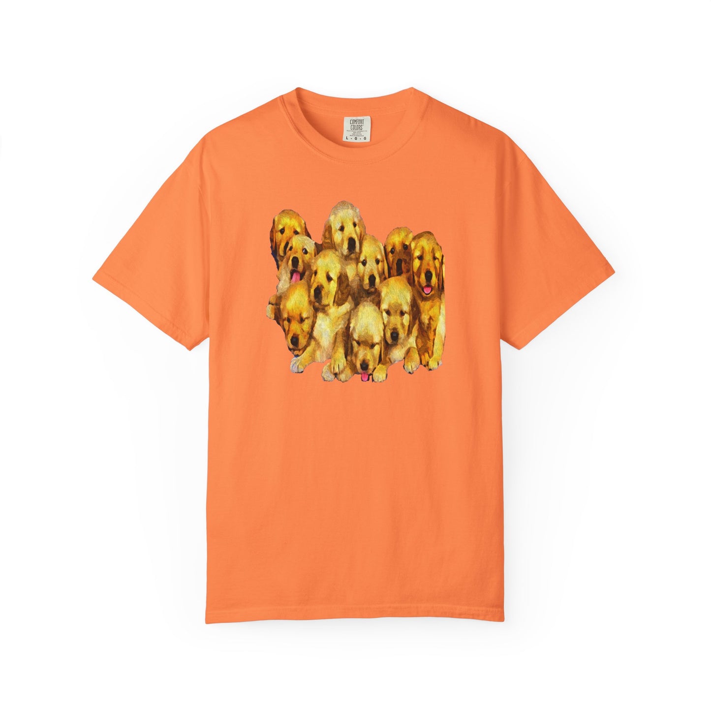 Golden Retriever Puppies Unisex-Adult Relaxed Fit Cotton T-shirt