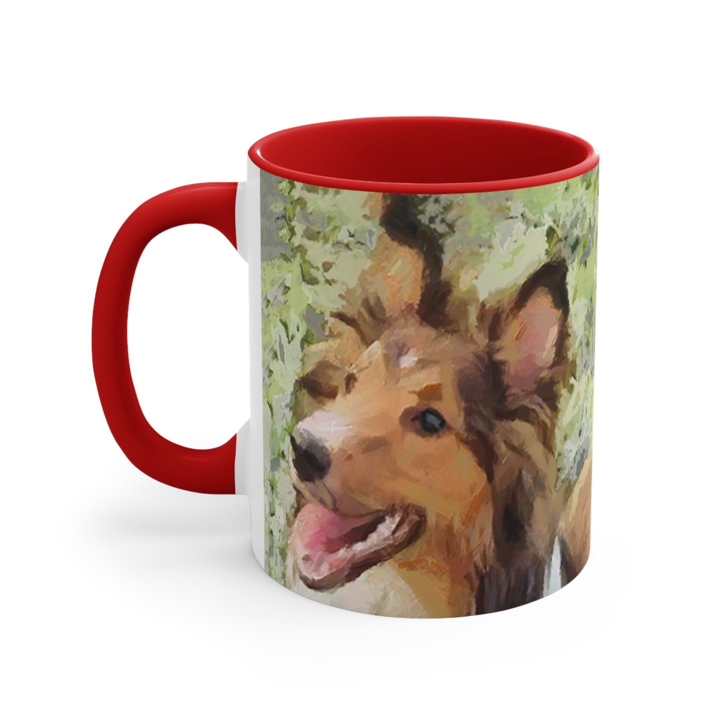 Shetland Sheep Dog - 'Daisy Mae' Accent Coffee Mug, 11oz