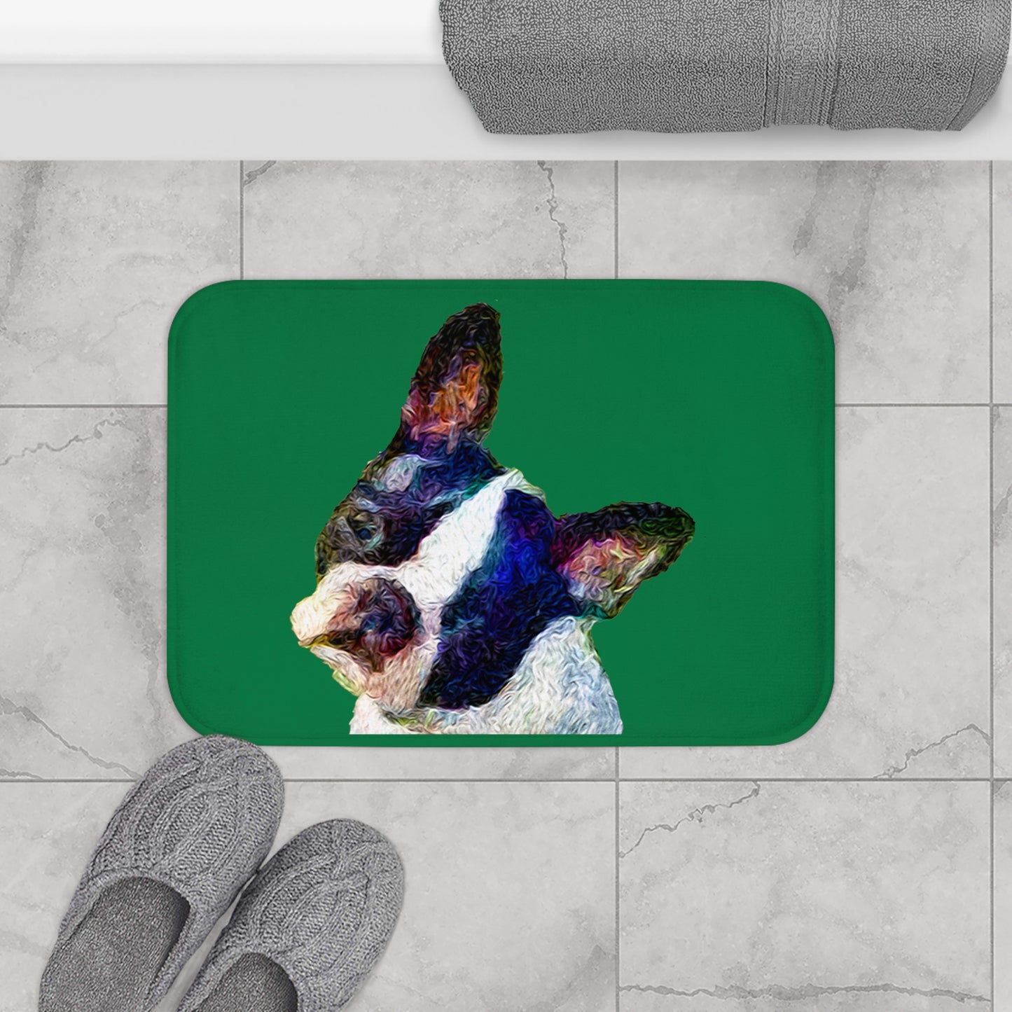 Boston Terrier 'Skipper' Bathroom Rug Mat