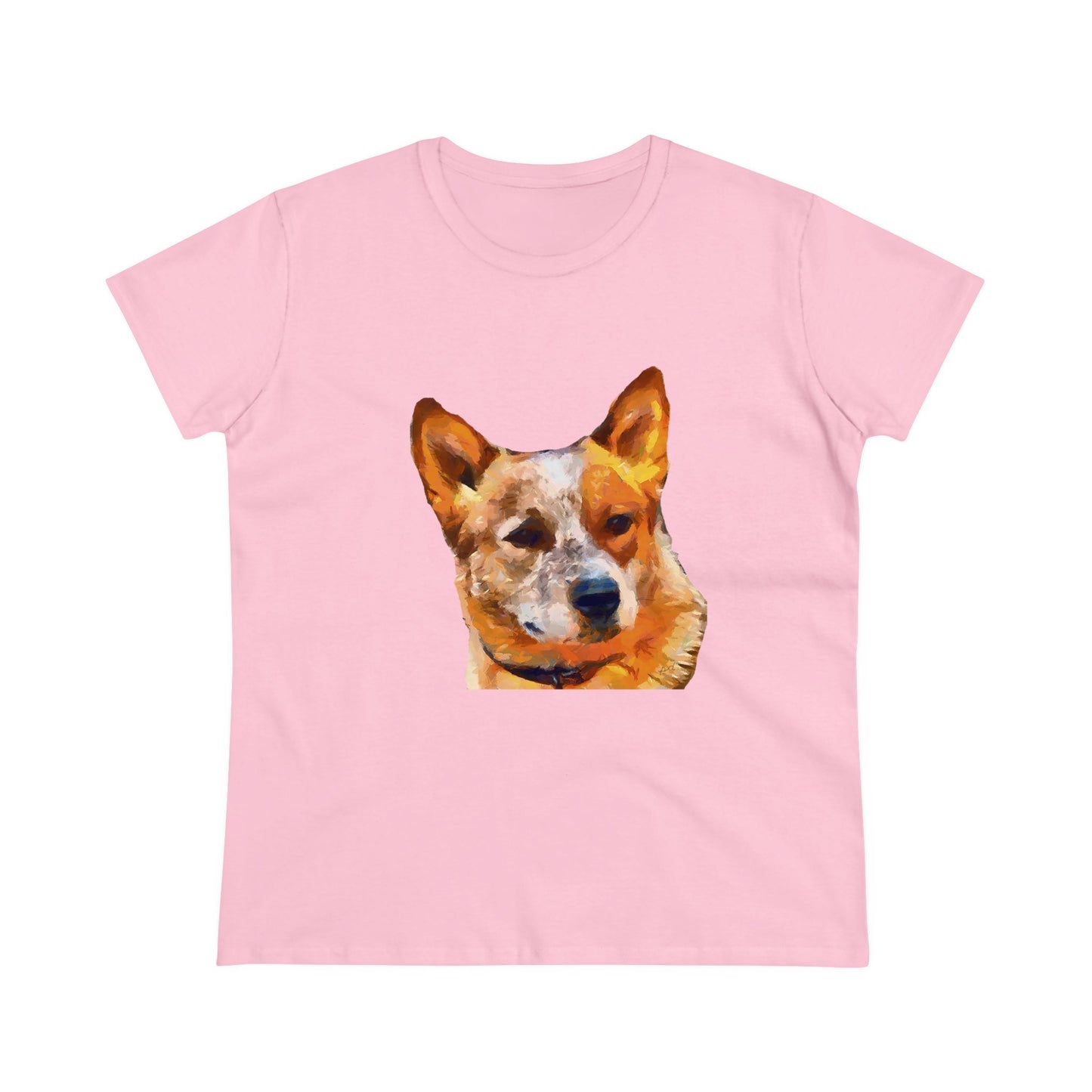 Red Heeler - Australian Cattle Dog Women's Midweight Cotton Tee: A Soft Embrace of Elegance