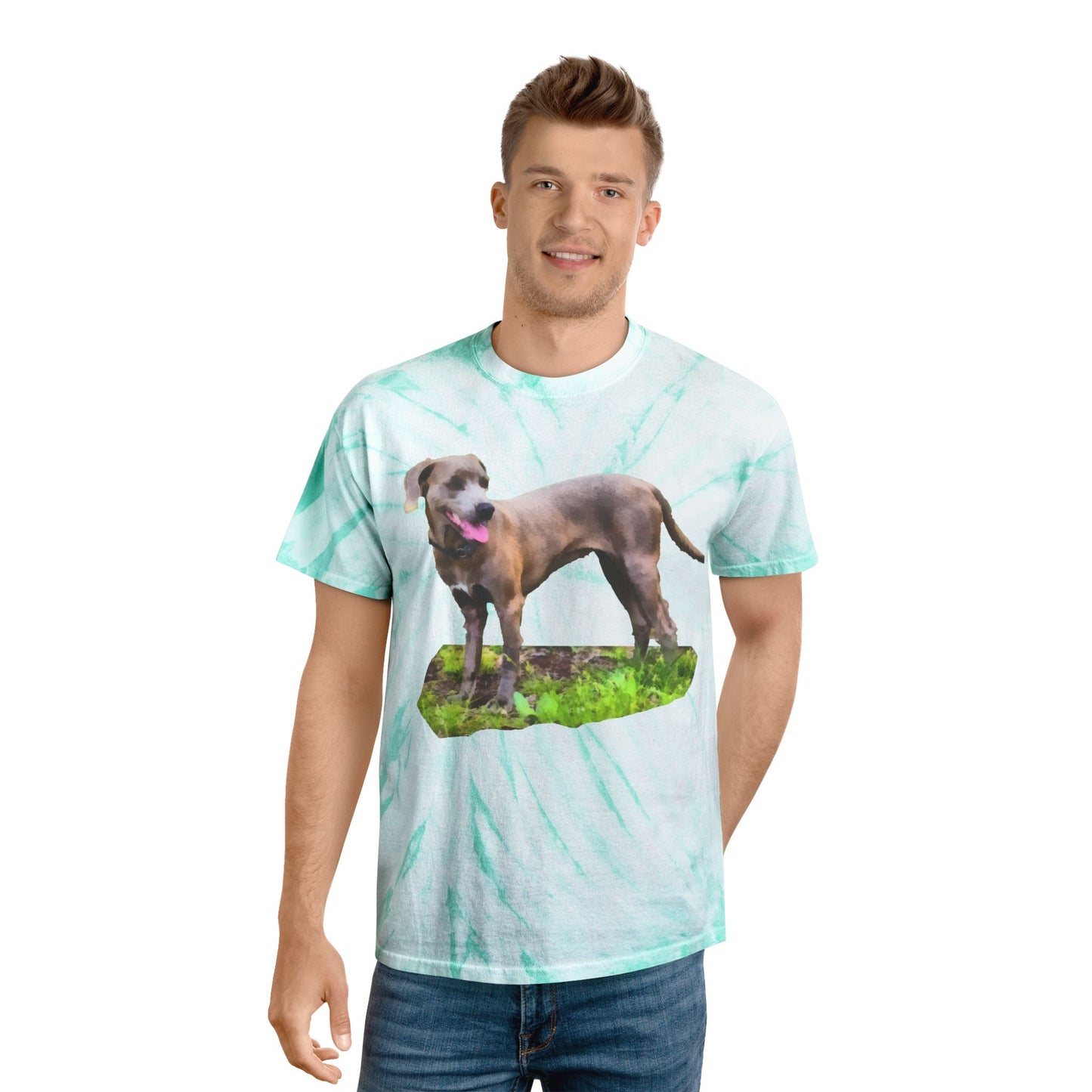 Blue Lacy Unisex Cotton Tie-Dye Tee, Cyclone