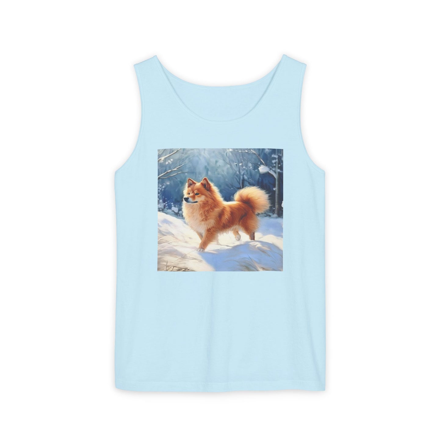 Finnish Spitz Unisex Relaxed Fit Garment-Dyed Tank Top