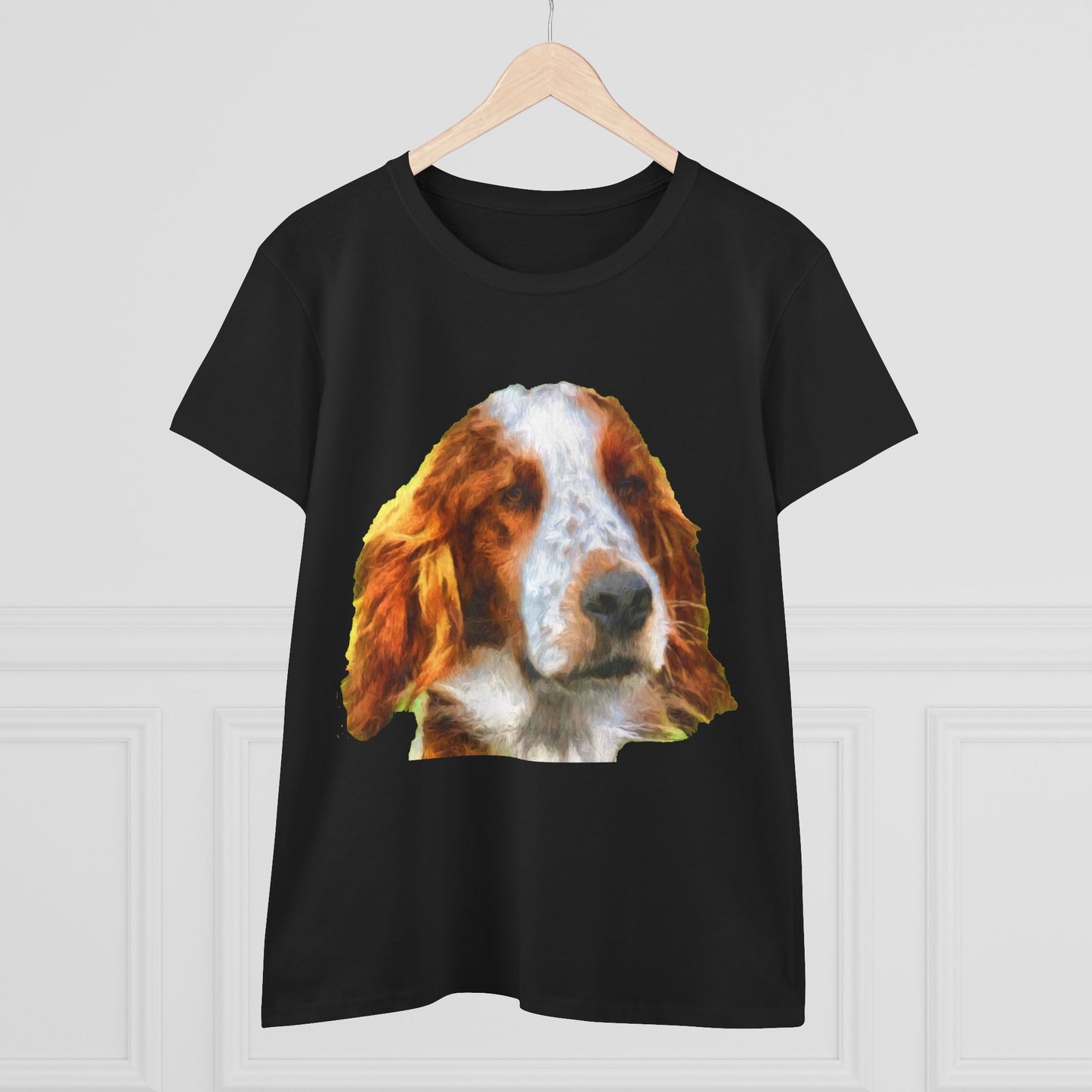 Irish Red & White Setter Women's Midweight Cotton Tee