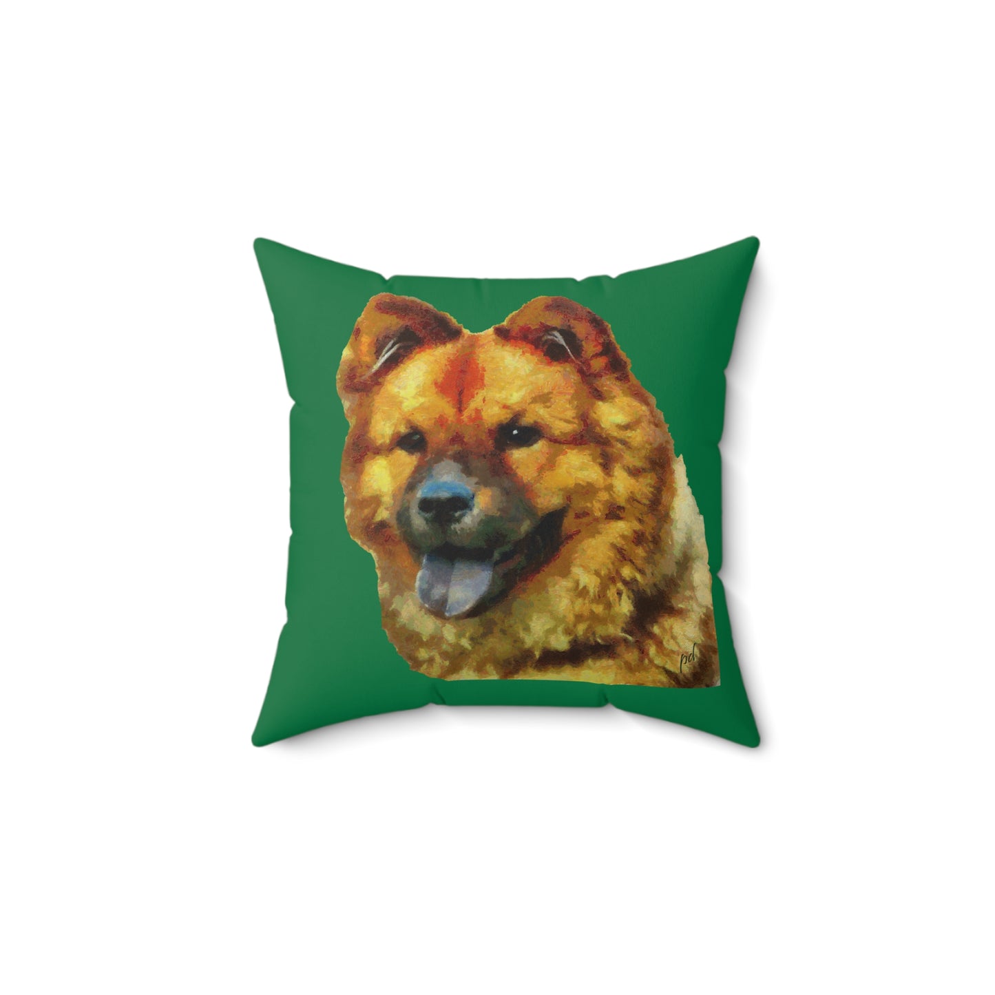 Chow 'Chung' Spun Polyester Throw Pillow
