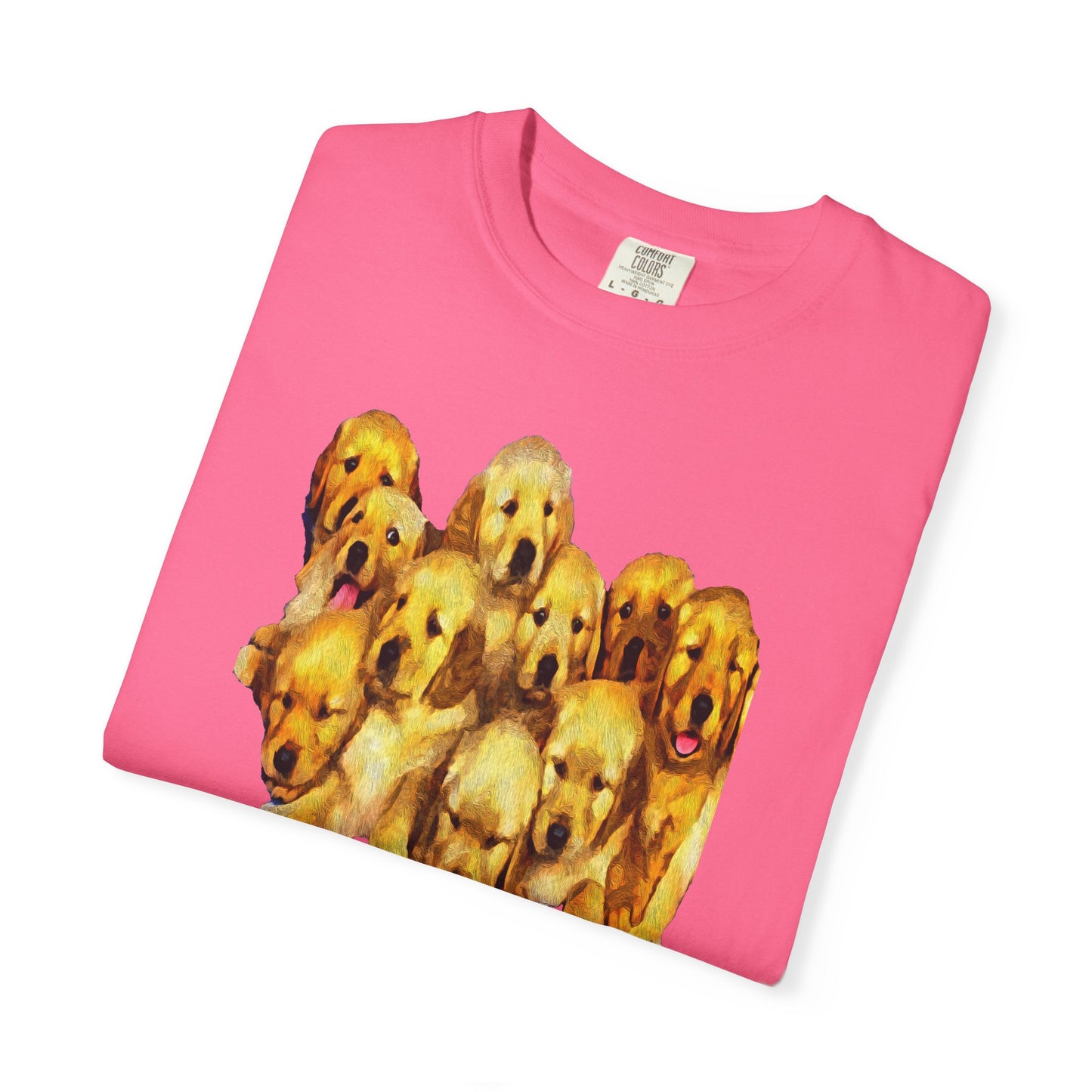 Golden Retriever Puppies Unisex-Adult Relaxed Fit Cotton T-shirt