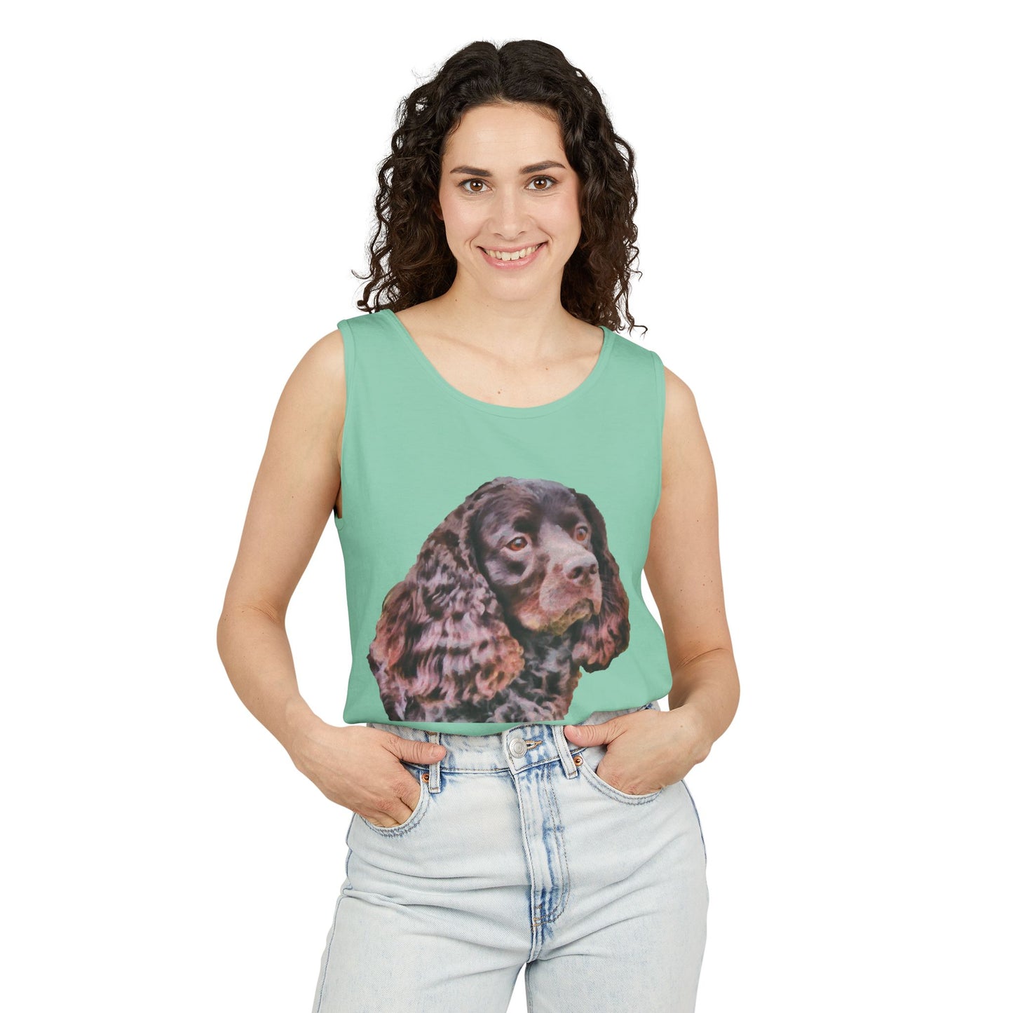 American Water Spaniel Unisex Relaxed Fit Ringspun Cotton Tank Top