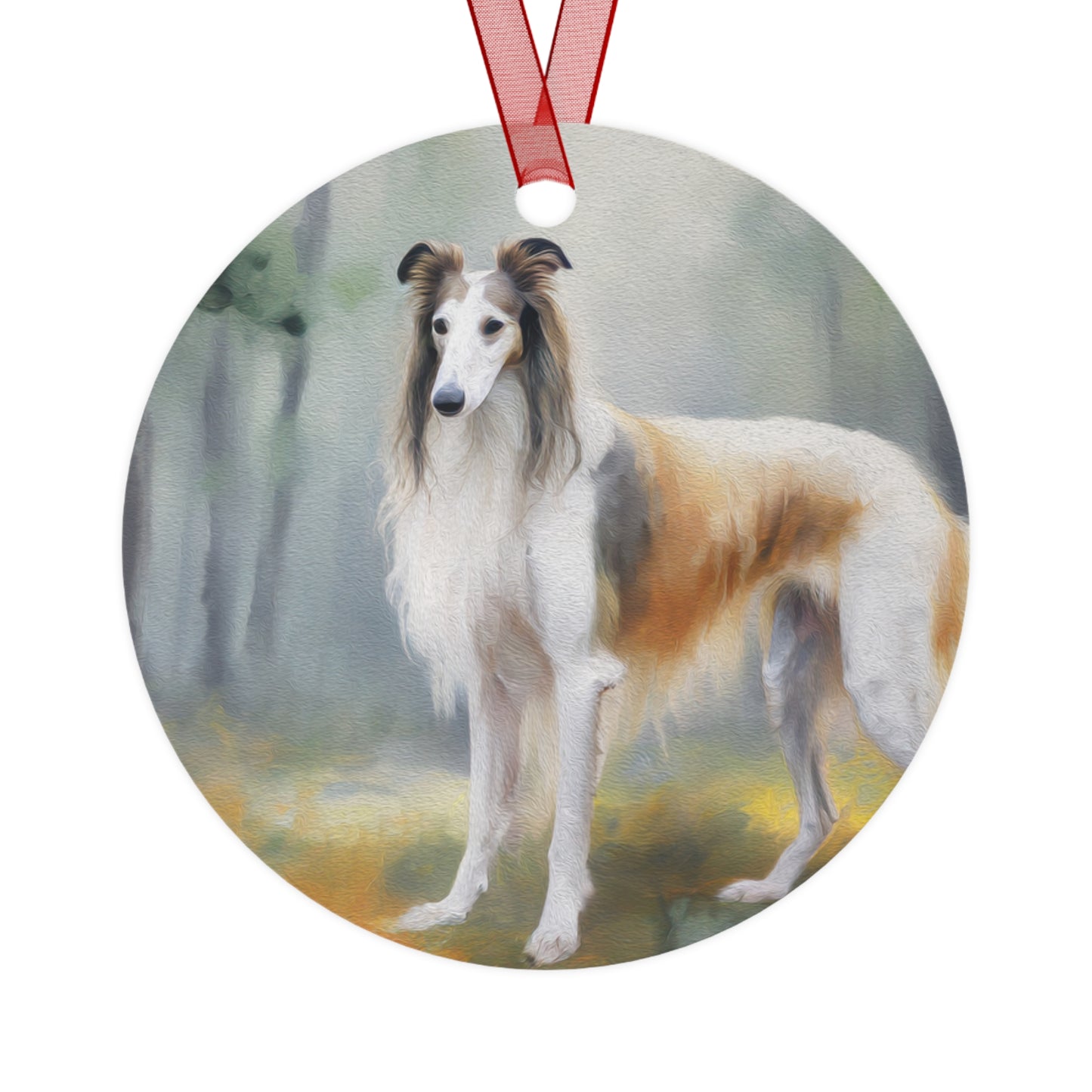 Borzoi 'Russian Wolfhound' Metal Ornaments