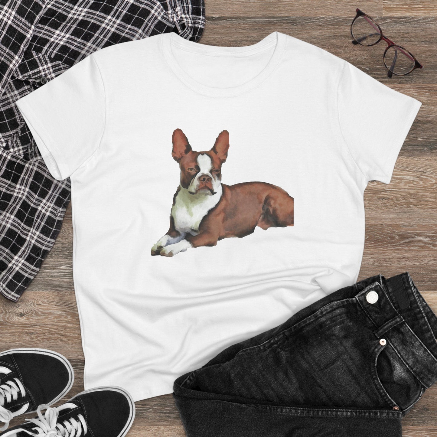 Boston Terrer 'Seely' Women's Midweight Cotton Tee