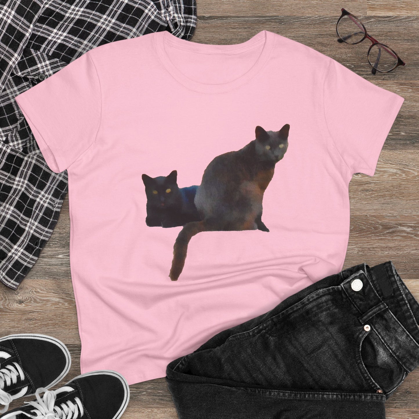 Cats of Greece 'Sifnos Sisters' Women's Midweight Cotton Tee