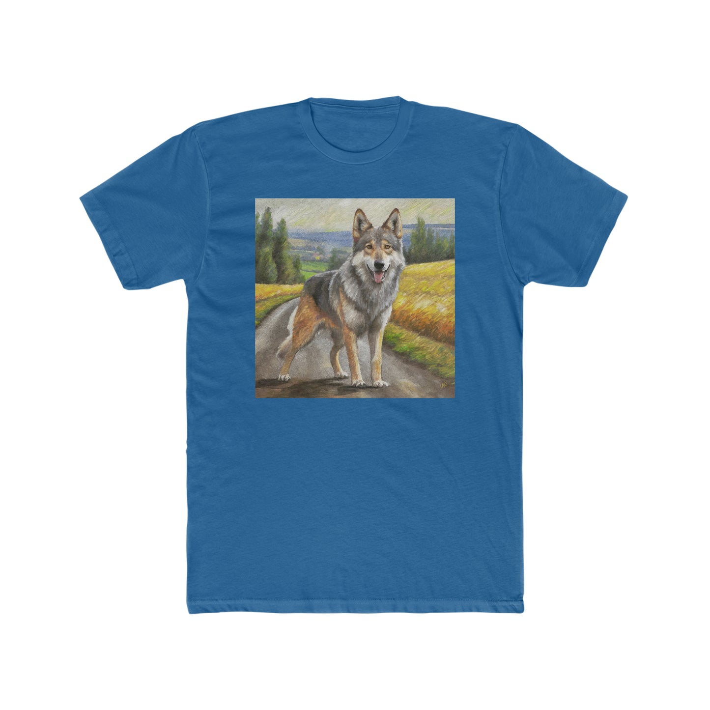Czechoslovakian Vlciak 'Wolfdog' -- Men's Fitted Cotton Crew Tee