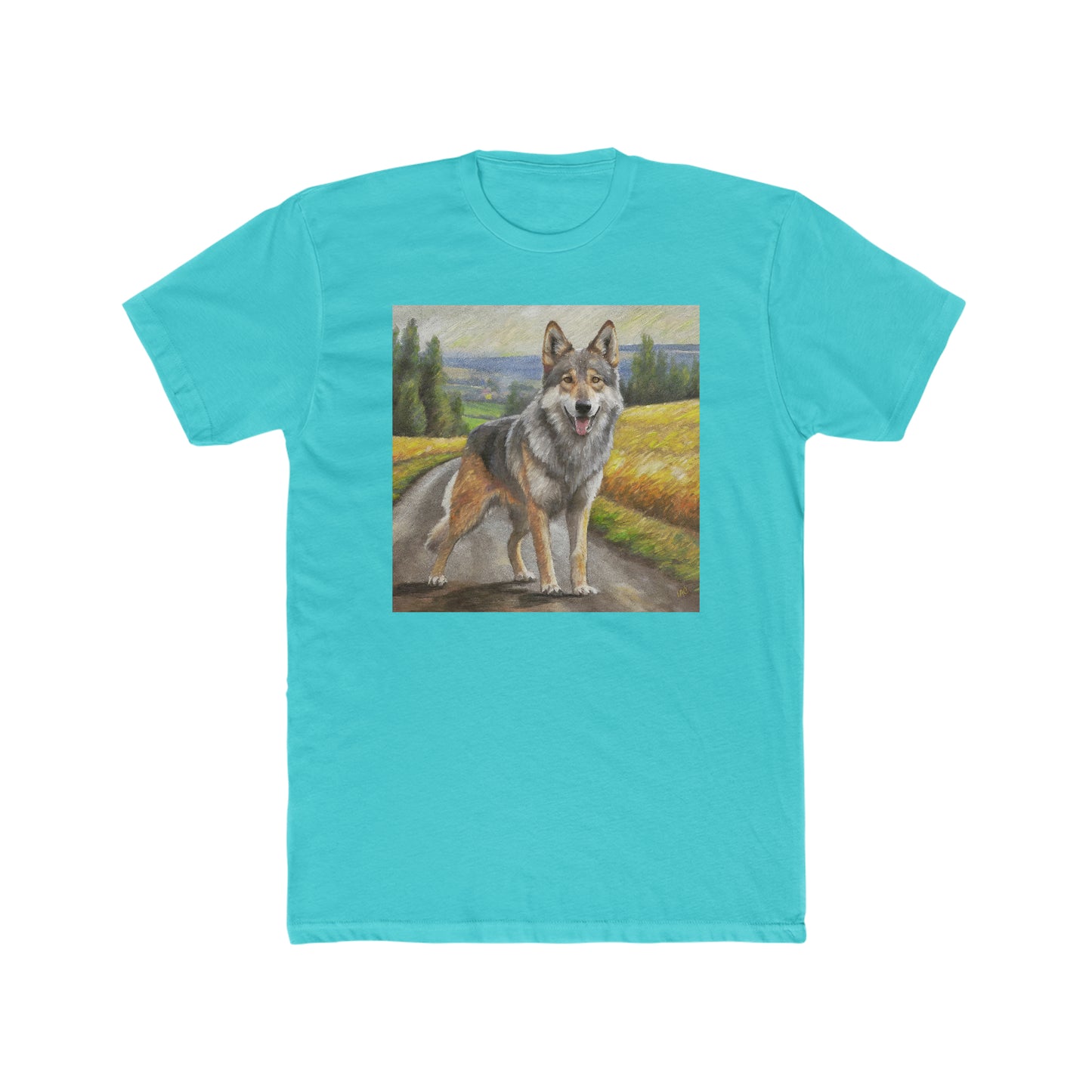 Czechoslovakian Vlciak Wolfdog Men's Fitted Cotton Crew Tee
