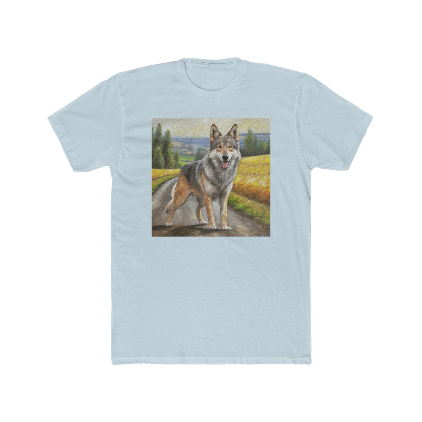 Czechoslovakian Vlciak 'Wolfdog' -- Men's Fitted Cotton Crew Tee