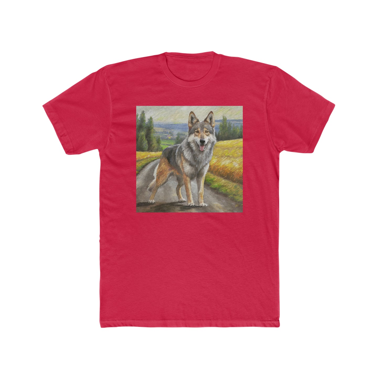 Czechoslovakian Vlciak 'Wolfdog' -- Men's Fitted Cotton Crew Tee