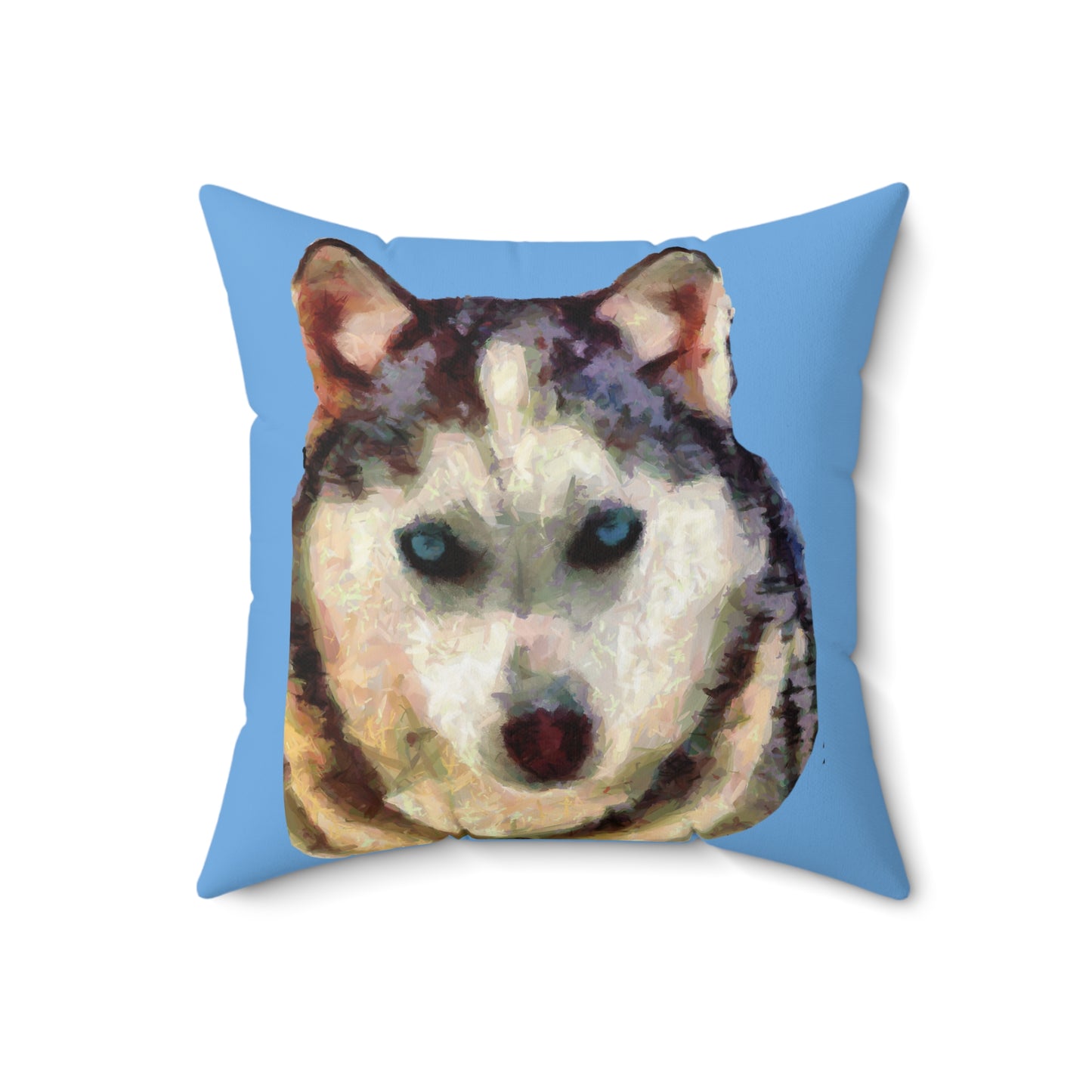 Siberian Husky 'Sacha' Spun Polyester Throw Pillow