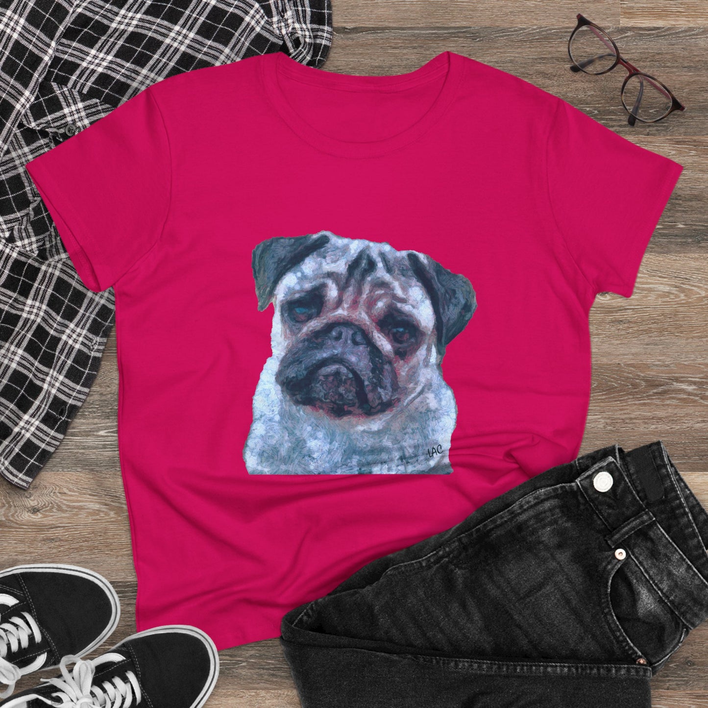 Pug 'Pompey' Women's Midweight Cotton Tee